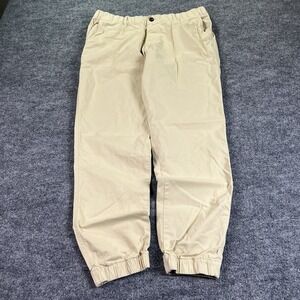 Bearbottom Pants Mens XL Beige Stretch‎ Jogger Chino Elastic Waist